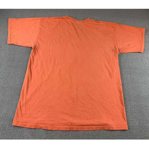 Disney T Shirt Men L Orange Mickey Mouse Graphic Short Sleeve Cotton Crewneck - Picture 3 of 10